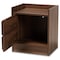 Baxton Studio Hale Modern and Contemporary Walnut Brown Finished Wood 2-Drawer Nightstand 174-11212-Zoro - alternate 3